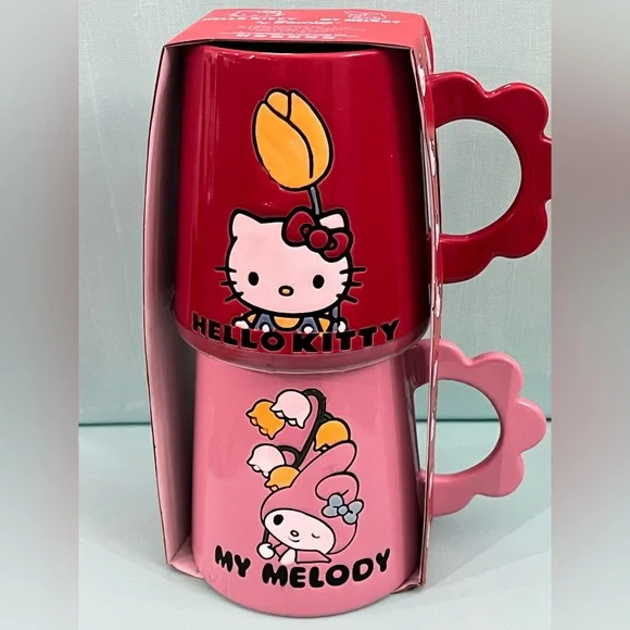 Sanrio Hello Kitty and My Melody Red Mug - Picture 3 of 5